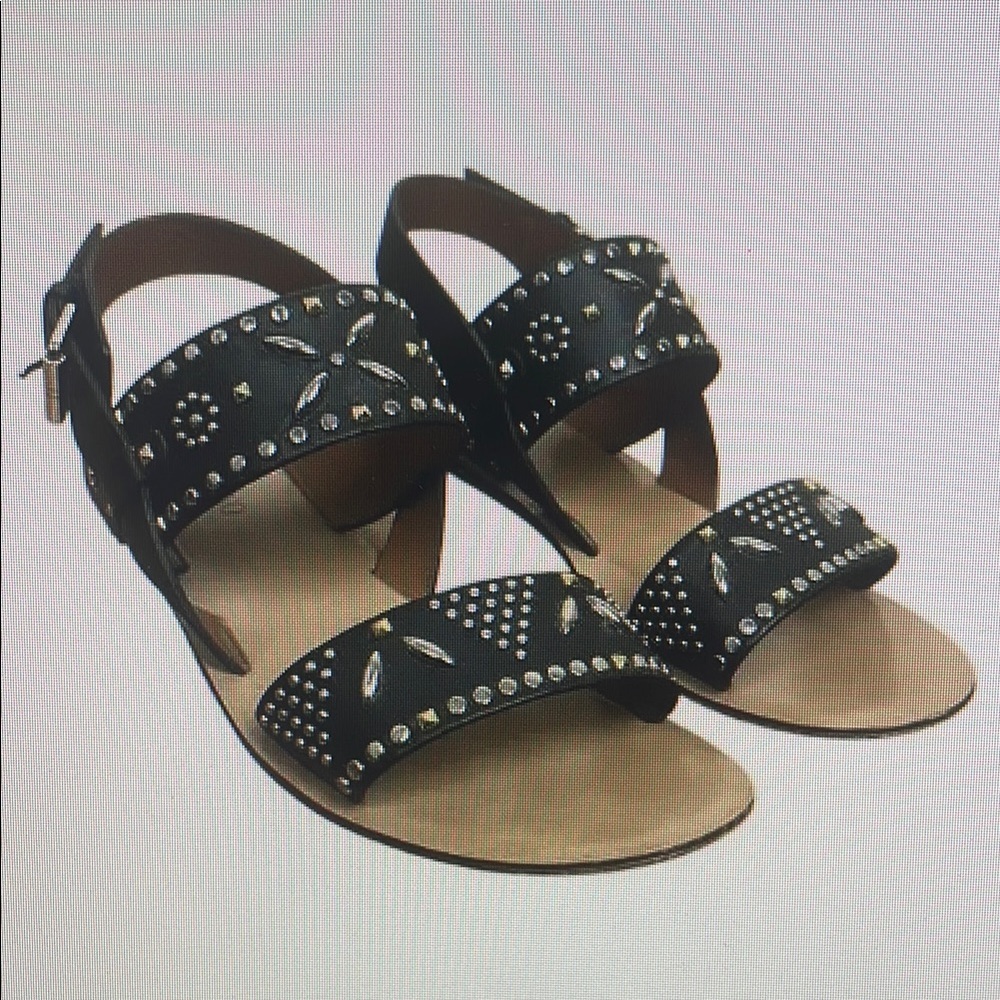 Studded Black Sandals